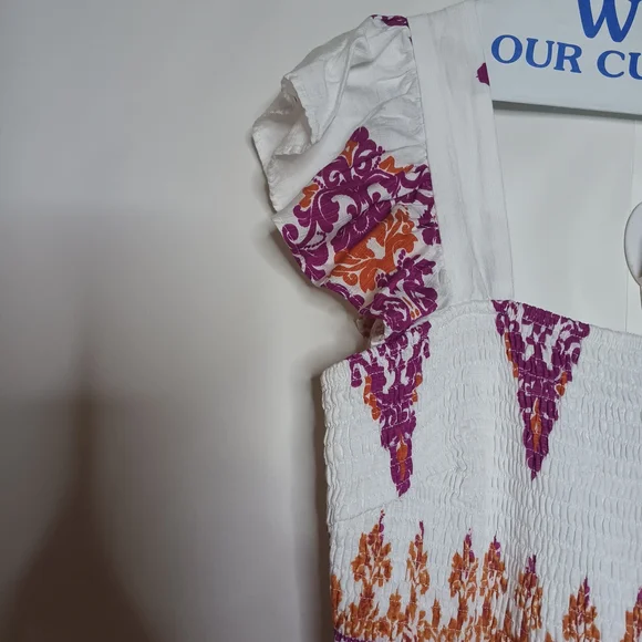 Chic White and Purple Maxi Dress - Picture 8 of 11